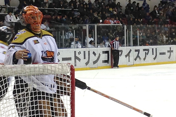 日本人初NHLプレイヤーである福藤 豊選手を見たい！というきっかけで足を運んだアイスホッケー