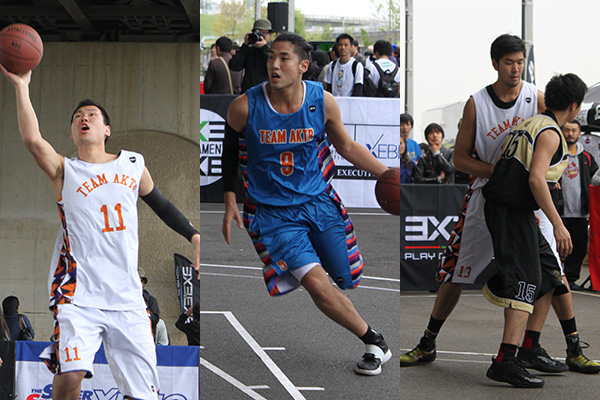 実業団リーグで活躍するMAX03メンバー（左から）高久 順選手、福田 大佑選手、岩下 達郎選手